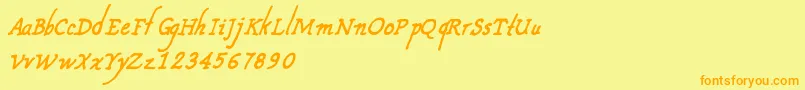 CfnouvellefranceRegular Font – Orange Fonts on Yellow Background