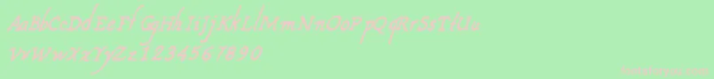 CfnouvellefranceRegular Font – Pink Fonts on Green Background