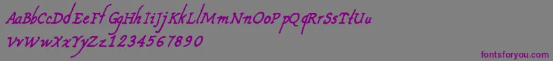 CfnouvellefranceRegular-fontti – violetit fontit harmaalla taustalla