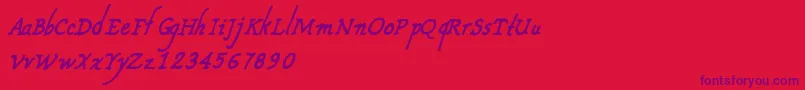 CfnouvellefranceRegular Font – Purple Fonts on Red Background