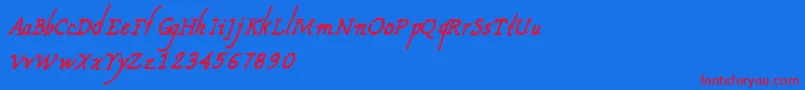 CfnouvellefranceRegular-fontti – punaiset fontit sinisellä taustalla