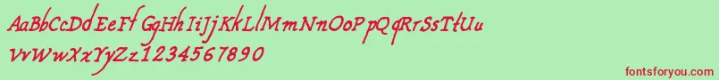 CfnouvellefranceRegular Font – Red Fonts on Green Background