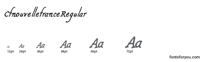 Größen der Schriftart CfnouvellefranceRegular
