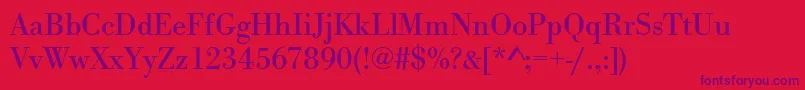 Urwbodonit Font – Purple Fonts on Red Background