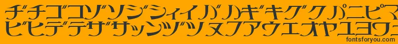 フォントLittrg – 黒い文字のオレンジの背景