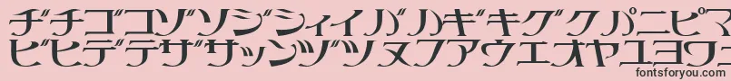 フォントLittrg – ピンクの背景に黒い文字
