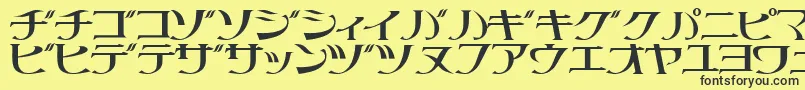 Littrg-fontti – mustat fontit keltaisella taustalla
