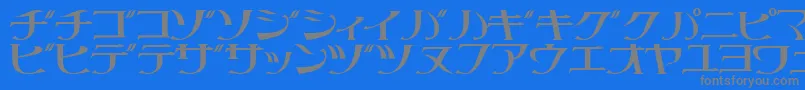 フォントLittrg – 青い背景に灰色の文字