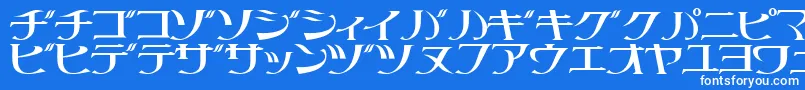 フォントLittrg – 青い背景に白い文字