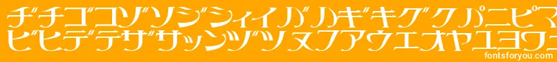 フォントLittrg – オレンジの背景に白い文字