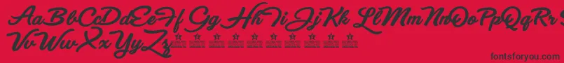 EyesWideOpenBoldPersonalUse-Schriftart – Schwarze Schriften auf rotem Hintergrund