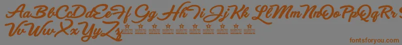 EyesWideOpenBoldPersonalUse Font – Brown Fonts on Gray Background