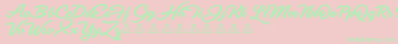 EyesWideOpenBoldPersonalUse-Schriftart – Grüne Schriften auf rosa Hintergrund