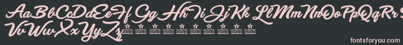 EyesWideOpenBoldPersonalUse Font – Pink Fonts on Black Background