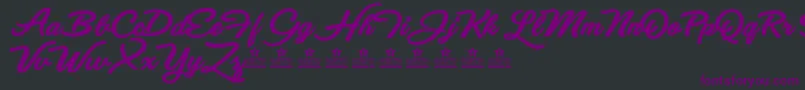 EyesWideOpenBoldPersonalUse Font – Purple Fonts on Black Background