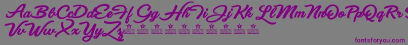 EyesWideOpenBoldPersonalUse Font – Purple Fonts on Gray Background