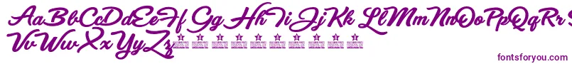 EyesWideOpenBoldPersonalUse Font – Purple Fonts on White Background