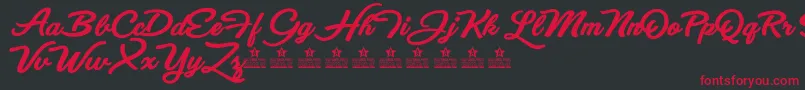 EyesWideOpenBoldPersonalUse Font – Red Fonts on Black Background