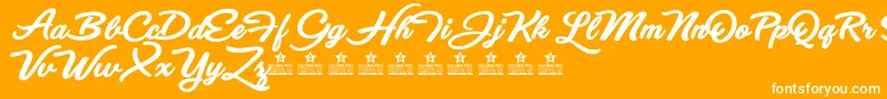 EyesWideOpenBoldPersonalUse Font – White Fonts on Orange Background
