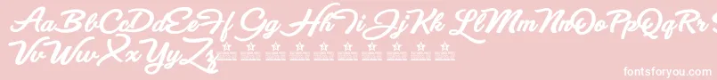 EyesWideOpenBoldPersonalUse-Schriftart – Weiße Schriften auf rosa Hintergrund