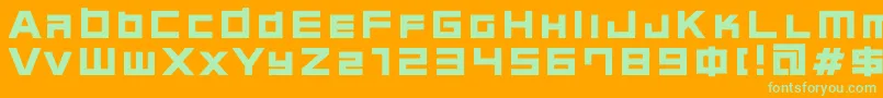 Weitere Informationen zur Chubu08Normal-Schriftart Chubu08Normal-Schriftart – Grüne Schriften auf orangefarbenem Hintergrund