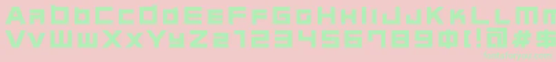 Chubu08Normal Font – Green Fonts on Pink Background