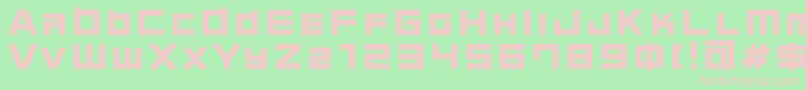 Chubu08Normal Font – Pink Fonts on Green Background