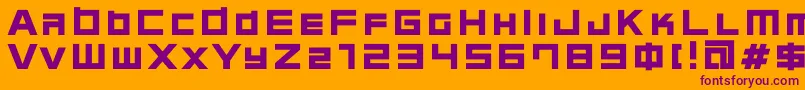 Chubu08Normal Font – Purple Fonts on Orange Background