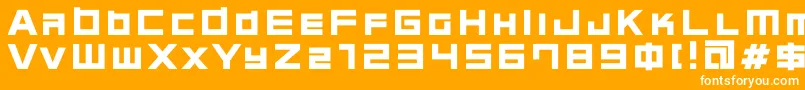 フォントChubu08Normal – オレンジの背景に白い文字