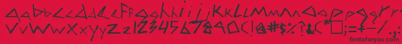 Zag Font – Black Fonts on Red Background