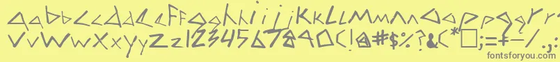 Zag Font – Gray Fonts on Yellow Background
