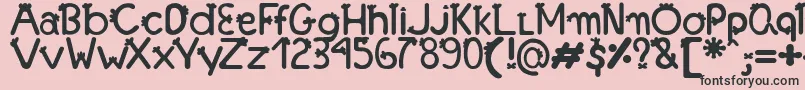 FonteFranjinhaAntoniaFagnia Font – Black Fonts on Pink Background