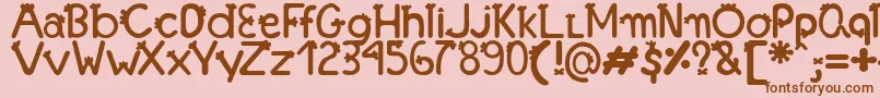 FonteFranjinhaAntoniaFagnia Font – Brown Fonts on Pink Background