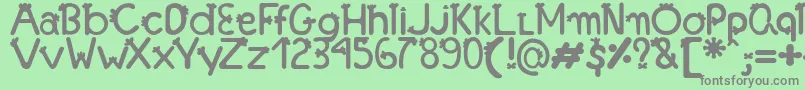 FonteFranjinhaAntoniaFagnia Font – Gray Fonts on Green Background