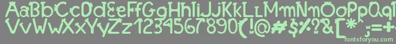 FonteFranjinhaAntoniaFagnia Font – Green Fonts on Gray Background