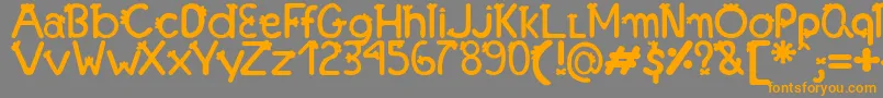 FonteFranjinhaAntoniaFagnia Font – Orange Fonts on Gray Background