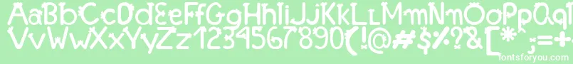 FonteFranjinhaAntoniaFagnia Font – White Fonts on Green Background