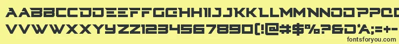 Cyberdynecond Font – Black Fonts on Yellow Background