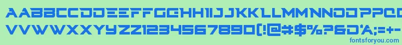 Cyberdynecond Font – Blue Fonts on Green Background