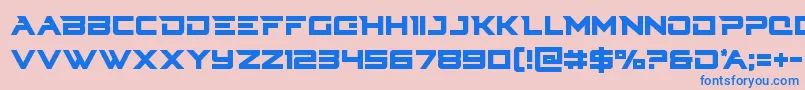 フォントCyberdynecond – ピンクの背景に青い文字