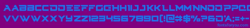 Cyberdynecond Font – Blue Fonts on Purple Background