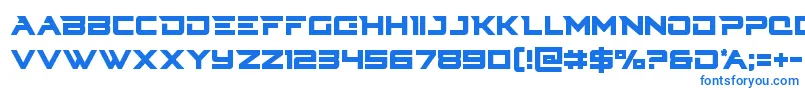 フォントCyberdynecond – 白い背景に青い文字