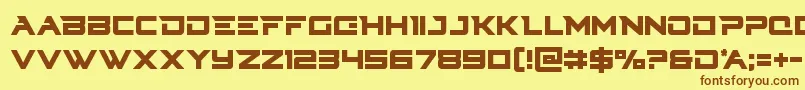 Шрифт Cyberdynecond – коричневые шрифты на жёлтом фоне