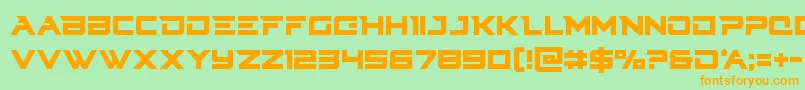 Cyberdynecond Font – Orange Fonts on Green Background