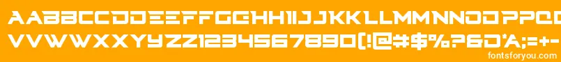 Cyberdynecond Font – White Fonts on Orange Background