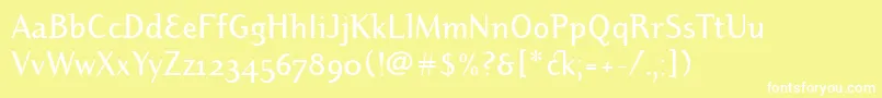 DyadismdositcTt Font – White Fonts on Yellow Background