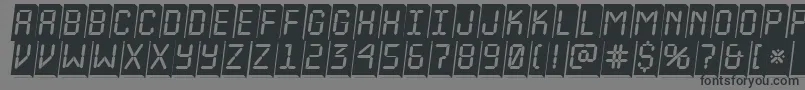 ALcdnova3Dplobl-fontti – mustat fontit harmaalla taustalla