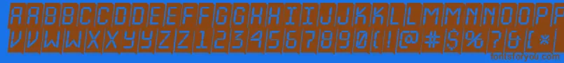 ALcdnova3Dplobl Font – Brown Fonts on Blue Background