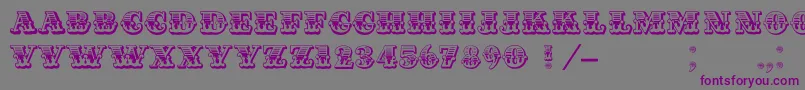 Cashcapitalc Font – Purple Fonts on Gray Background