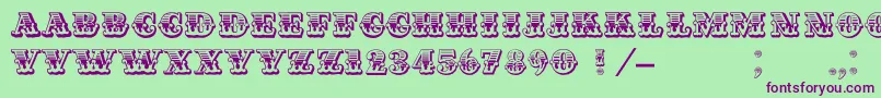 Cashcapitalc Font – Purple Fonts on Green Background